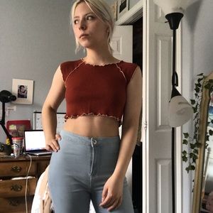 Free People Rust Crop Top